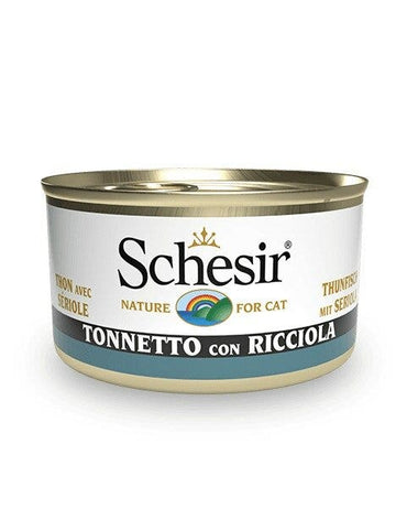 Schesir Tonnetto Con Ricciola Cibo Umido Gatti Adulti Lattina 85g