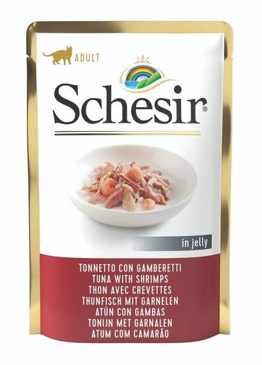 Schesir Tonnetto Con Gamberetti In Jelly Cibo Umido Gatti Adulti Bustina 85g