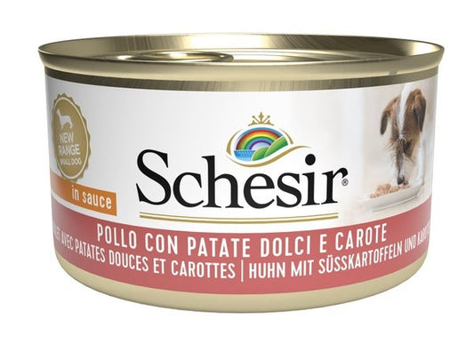 Schesir Pollo Con Patate Dolci E Carote Cibo Umido Cani Adulti Lattina 85g
