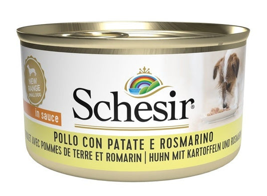 Schesir Pollo Con Patate E Rosmarino Cibo Umido Cani Adulti Lattina 85g