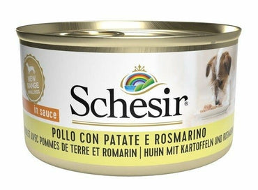 Schesir Pollo Con Patate E Rosmarino Cibo Umido Cani Adulti Lattina 85g