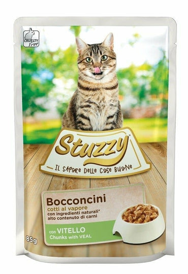 Stuzzy Bocconcini Con Vitello Per Gatti Adulti Bustina 85g