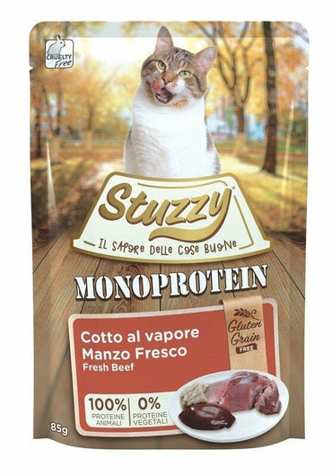 Stuzzy Monoprotein Bocconcini Con Manzo Per Gatti Adulti Bustina 85g