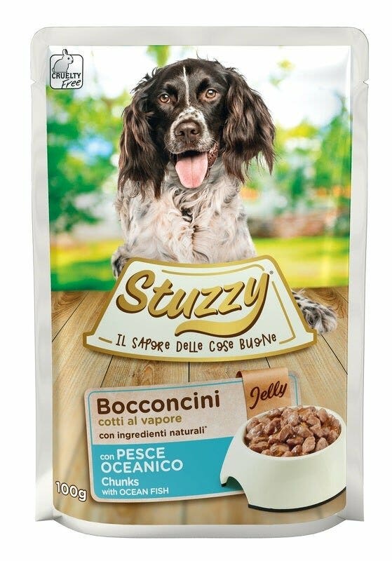 Stuzzy Bocconcini Jelly Con Pesce Oceanico Per Cani Adulti Bustina 100g