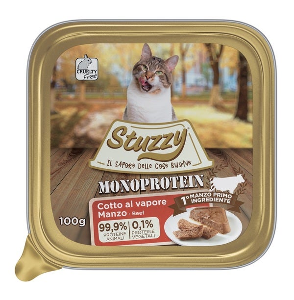 Stuzzy Monoprotein Manzo Cibo Umido Gatti Adulti Vaschetta 100g