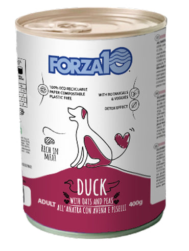 Forza10 Adult Maintenance Cibo Umido Con Anatra/Avena/Piselli Cani Adulti Barattolo 400g