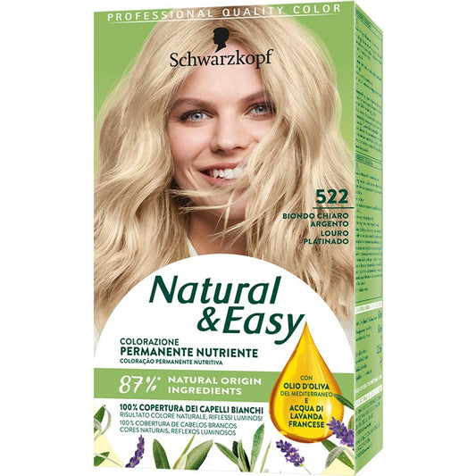 Schwarzkopf Natural Easy Tinta Capelli 522 Biondo Chiaro Argento