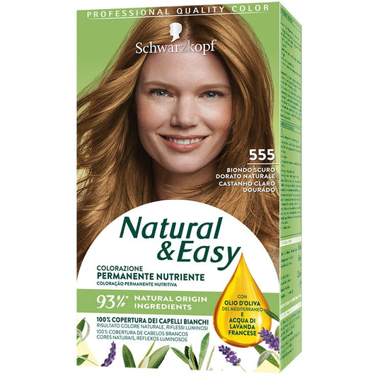 Schwarzkopf Natural Easy Tinta Capelli 555 Biondo Scuro Dorato Naturale