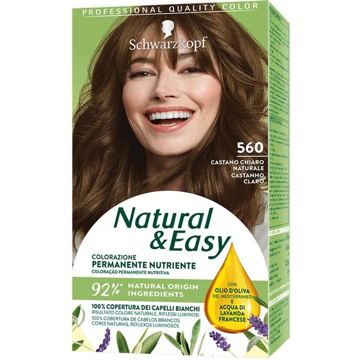 Schwarzkopf Natural Easy Tinta Capelli 560 Castano Chiaro Naturale
