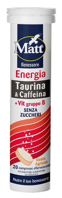 Matt Benessere Energia Taurina & Caffeina 20 Compresse
