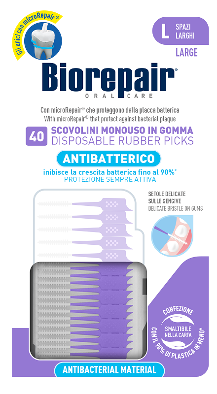 Biorepair Soft Pick Large Scovolini In Gomma 40 Pezzi