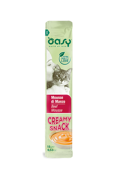 Oasy Snack Cat Creamy Manzo 4 x 15g