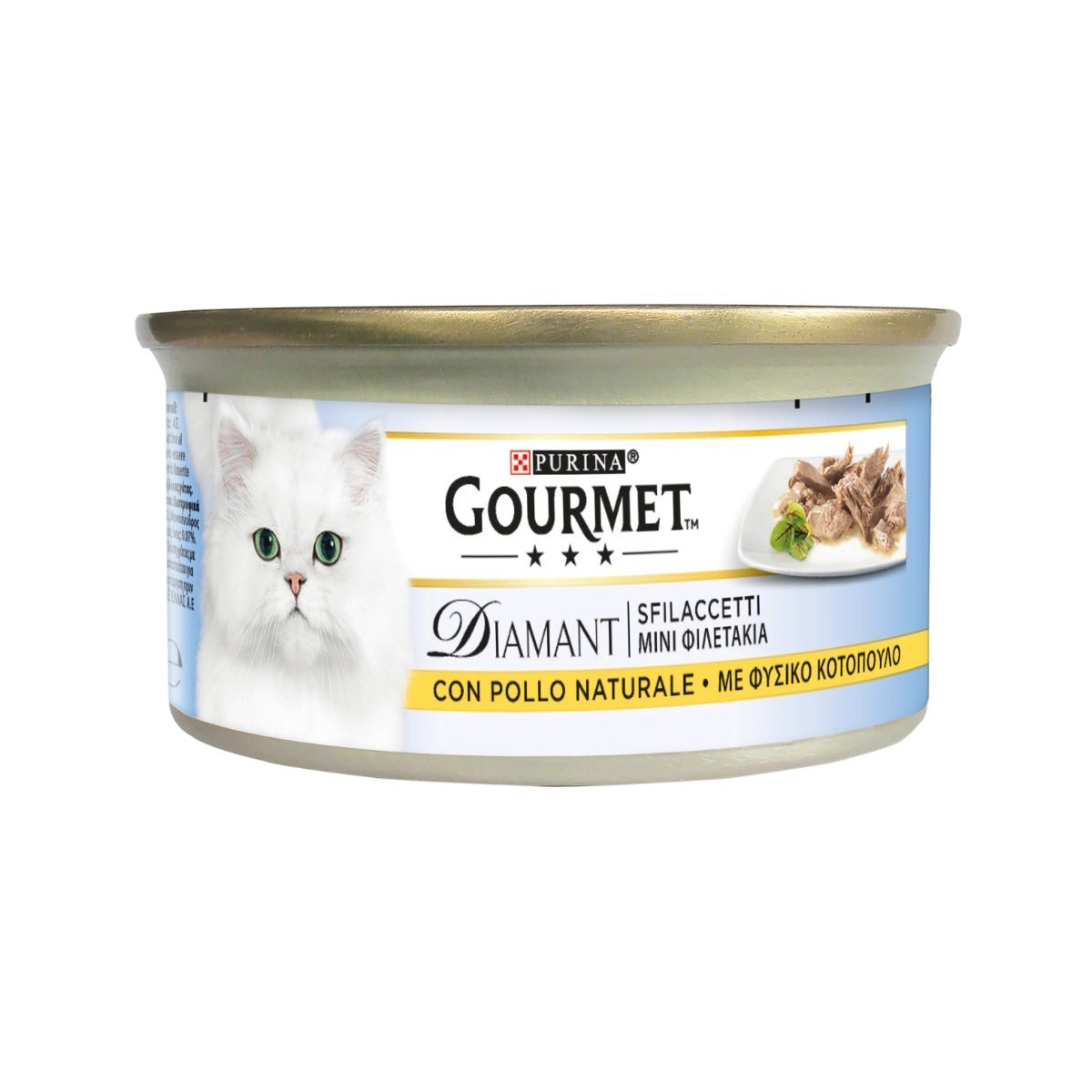 Purina Gourmet Diamant Sfilaccetti Con Pollo Naturale Per Gatti Lattina 85g