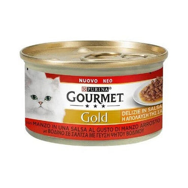 Purina Gourmet Gold Delizie In Salsa Con Manzo Per Gatti Lattina 85g
