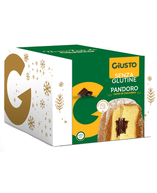 GIUSTO SENZA GLUTINE PANDORO CUORE DI CACAO 360 GRAMMI