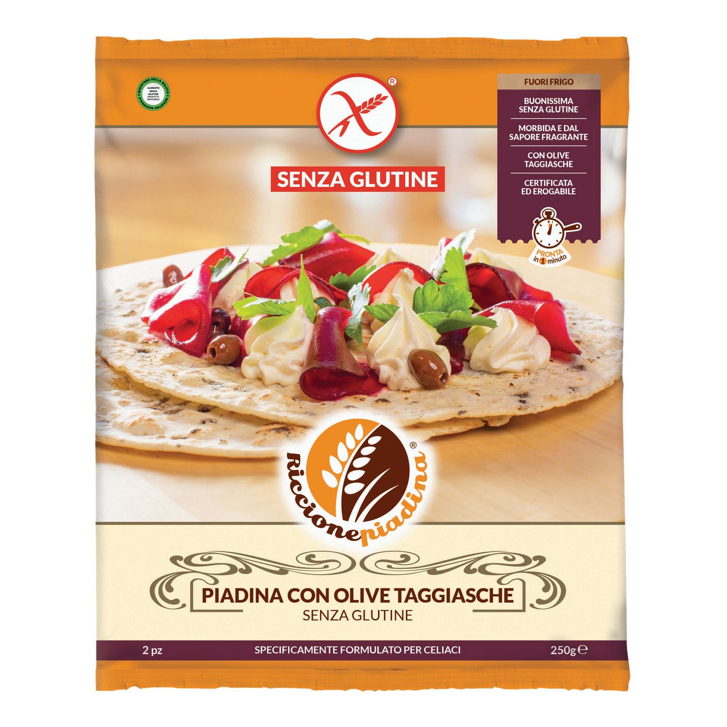 RICCIONE Piadina S/G Olive Taggiasche 250g