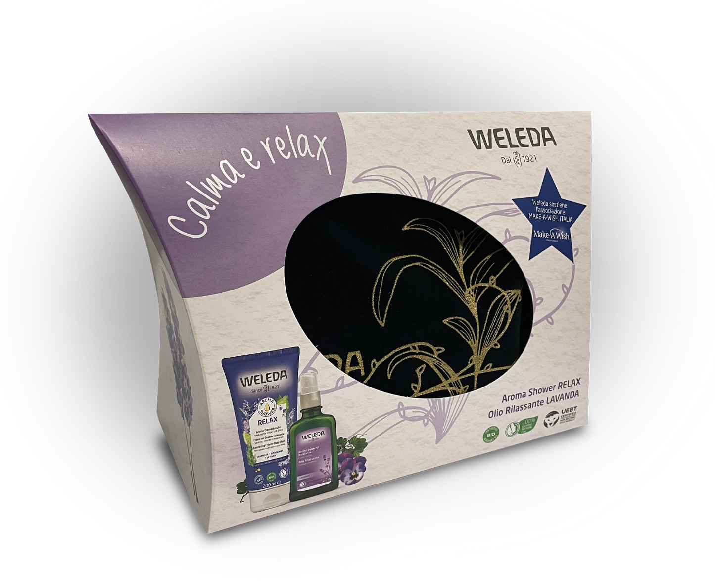 Weleda Cofanetto Calma E Relax Bagnoschiuma 200ml + Olio Lavanda 100ml + Pochette