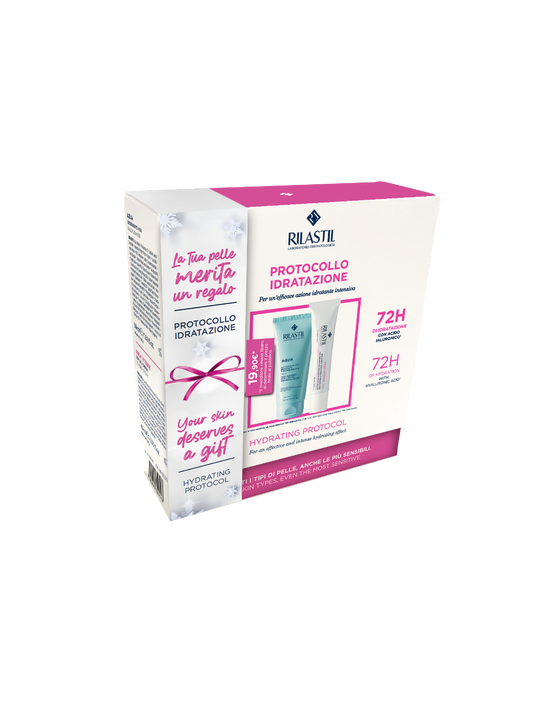 Rilastil Cofanetto Protocollo Idratazione Viso Aqua Detergente 50ml + Aqua Intense 72H Gel-crema 40ml