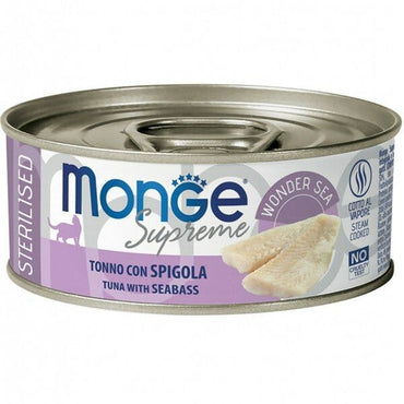 Monge Supreme Tonno SpigolaCibo Umido Gatti Adulti Sterilizzati 80g