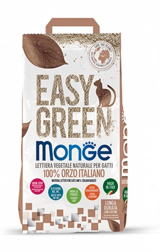 Monge Lettiera Easy Green 100% Orzo Italiano Per Gatti 10 Litri 3,8kg