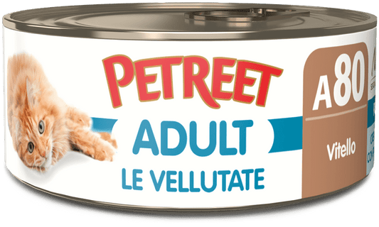 Petreet Vellutate Vitello Cibo Umido Gatto Adulto Barattolo 70g