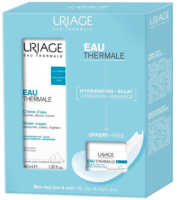 Uriage Eau Thermale Cofanetto Crema All'Acqua 40ml + Maschera Notte All'Acqua 50ml