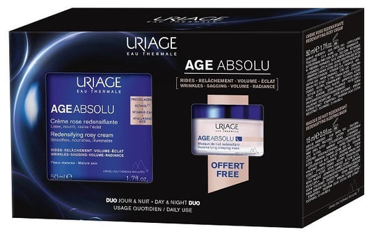Uriage Cofanetto Age Absolue Crema 50ml + Maschera Notte 15ml