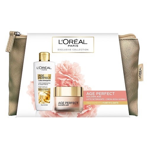 L'Oreal Paris Kit Age Perfect Trattamento Fortificante Latte Detergente 200ml + Cremosa Giorno 50ml