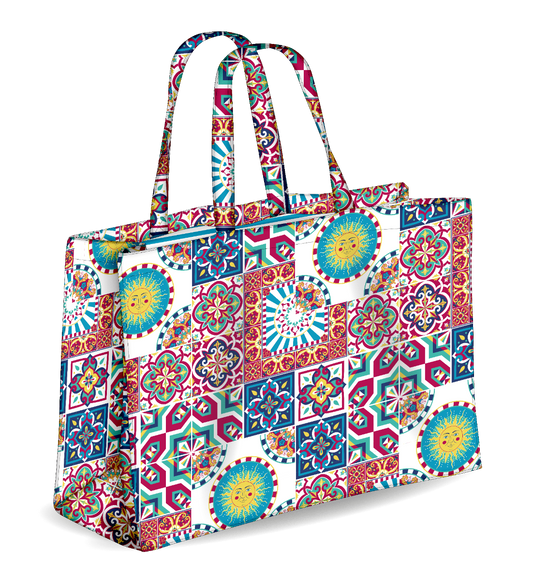 Colors Tote Borsa Mare Reversibile Sun Mix