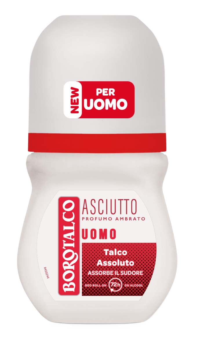 Borotalco Deodorante Uomo Roll-On Asciutto Ambrato 50ml