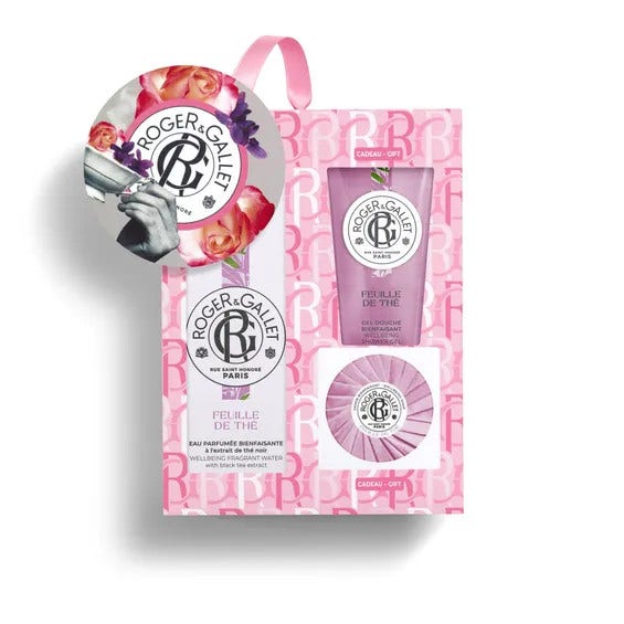 Roger&Gallet Cofanetto Feuille De The Acqua Profumata 100ml + Gel Doccia 50ml + Saponetta 50g