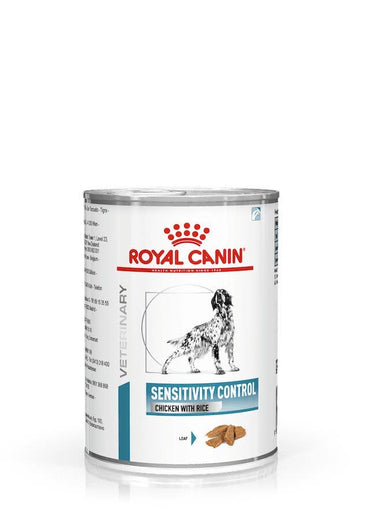 Royal Canin Veterinary Sensitivity Control Paté Con Pollo/Riso Per Cani Adulti Barattolo 410g