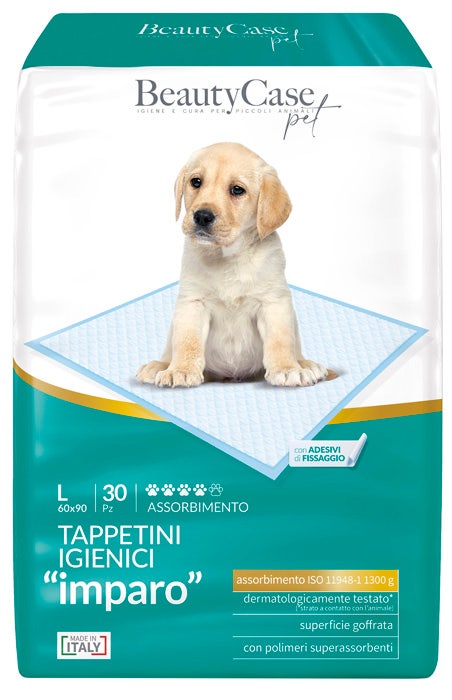 BeautyCase Tappetini Assorbenti Per Cani Taglia L 30 Pezzi 60x90cm
