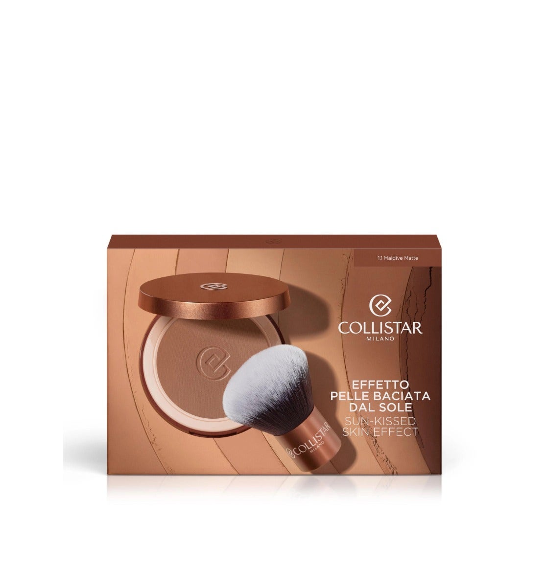 Collistar Cofanetto Terra Abbronzante Effetto Seta N.1,1 Maldive Matte + Pennello Kabuki