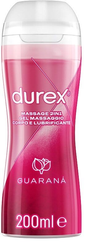 Durex Massage 2In1 Gel Massaggio Corpo E Lubrificante Guaranà 200ml