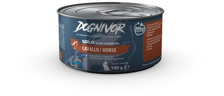 Drn Dognivor Cibo Umido Con Cavallo Patate e Carote Per Cani Adulti Scatoletta 150g