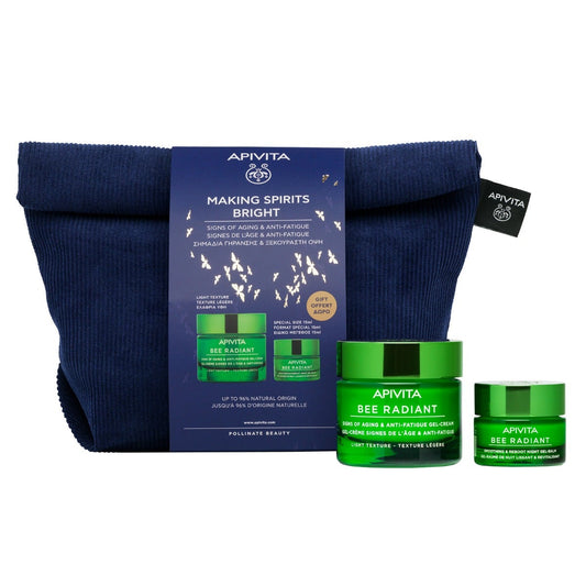 Apivita Cofanetto Bee Radiant Gel-Crema 50ml + Gel-Balsamo Notte Illuminante 15ml