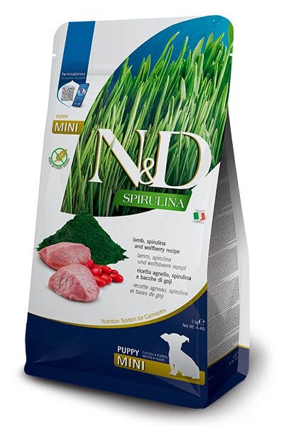 Farmina N&D Dog Mini Spirulina Lamb Per Cani Cuccioli 2kg