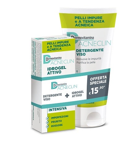 Dermovitamina Acneclin Idrogel Attivo + Detergente Viso