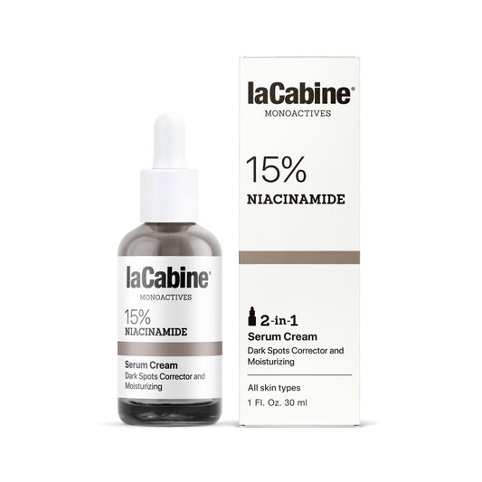 LaCabine 15% Niacinamide Tecnologia 2 in 1 Siero+Crema Viso Idratante Anti-Macchie 30ml