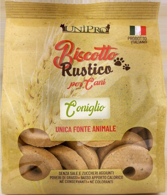 Unipro Biscotto Rustico Coniglio Alimento Complementare Per Cani 300g