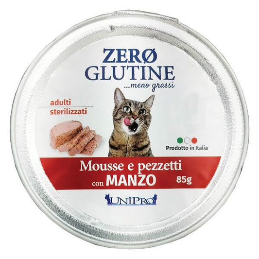 Unipro Zero Glutine Gatto Con Manzo 85g