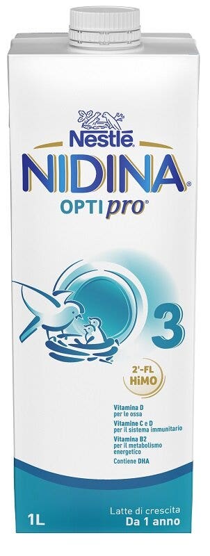Nestlé Nidina Optipro 3 Latte Di Crescita Liquido Da 1 Anno Brick 1 Litro