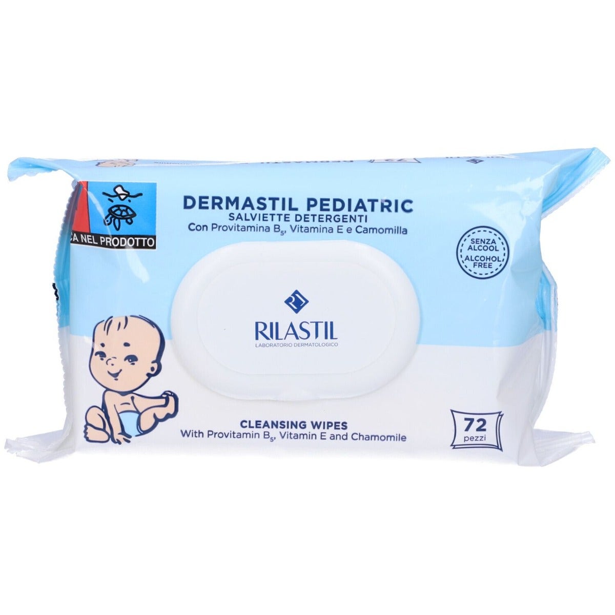 Rilastil Dermastil Salviette Detergenti ng 72 Pezzi