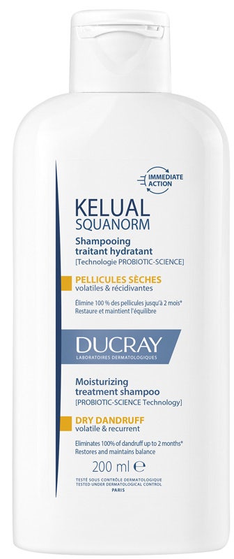 Ducray Kelual Squanorm Shampoo Trattante Idratante Forfora Secca 200ml
