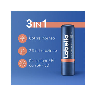 Labello Caring Beauty Lip & Cheek Nude Spf30 Burrocacao Labbra E Guance Colorato Nude 4,8g