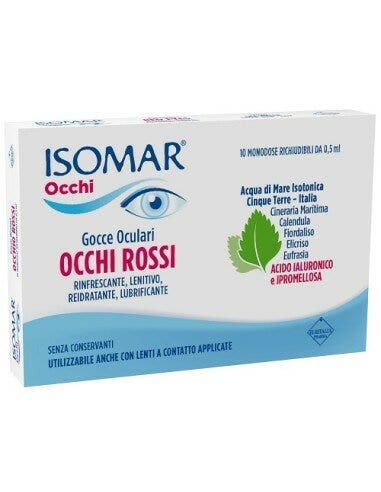 Isomar Occhi Rossi Oculari Acido Ialuronico 0,20% 10 Flaconcini
