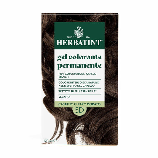 Herbatint Gel Colorante Permanente 5D Castano Chiaro Dorato 170ml