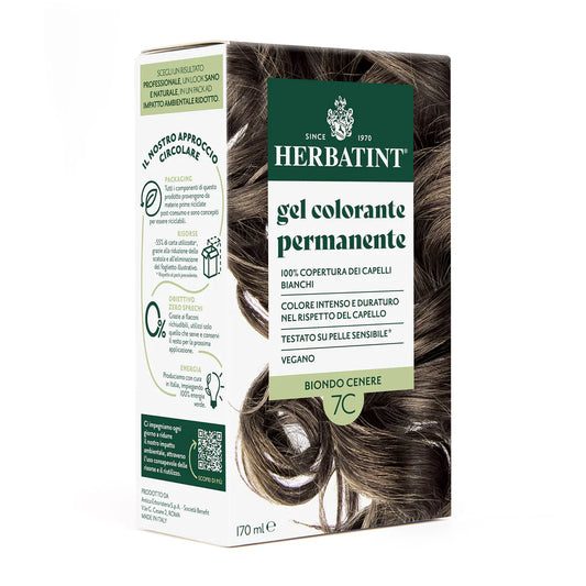 Herbatint Tintura Per Capelli Gel Permanente 7C Biondo Cenere 170ml