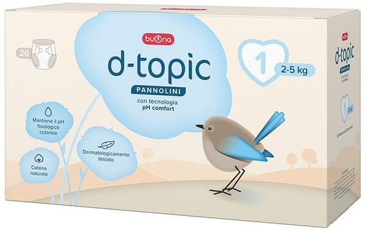 D-topic Pannolini Taglia 1 26 Pezzi